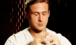 Celebrity gif. Ryan Gosling face palms into his hands, rubbing his eyebrows and eyes in frustration like he just heard the most annoying thing ever.